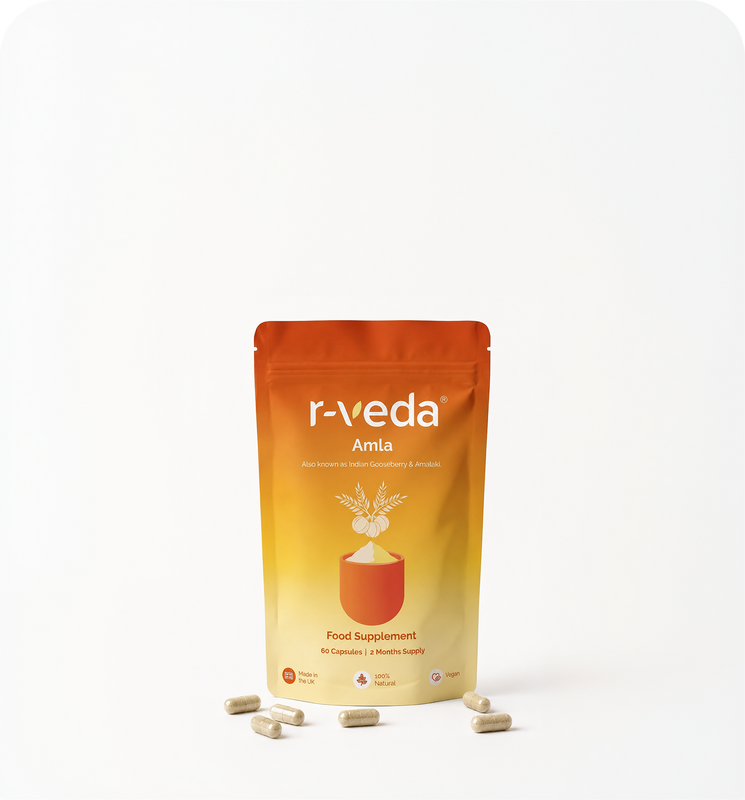 r-veda Amla — vegan amla (Indian gooseberry) extract capsules, made in the UK