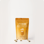 r-veda Turmeric & Black Pepper — vegan turmeric and black pepper capsules, made in the UK