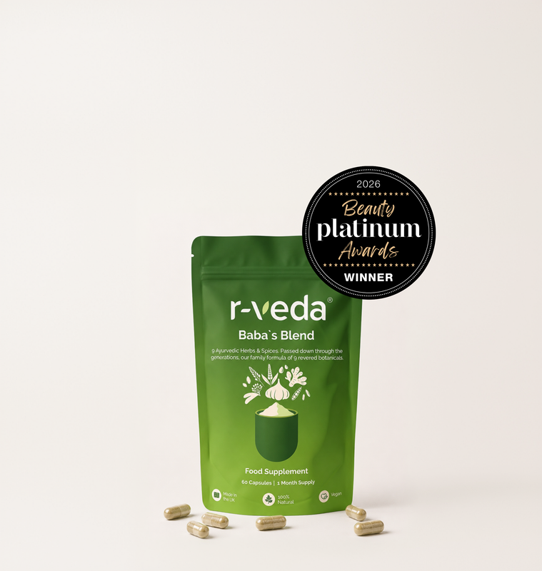 r-veda® Baba's Blend pouch — Winner, Platinum Beauty Awards 2026